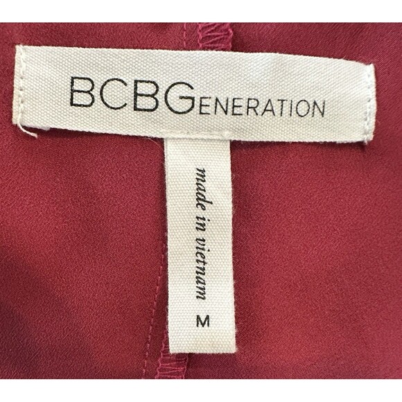 BCBGeneration Women's Chiffon Cocktail Dress (M, Cranberry apple) - Picture 6 of 9